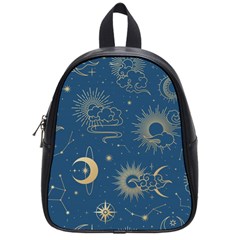 Seamless-galaxy-pattern School Bag (small) by uniart180623