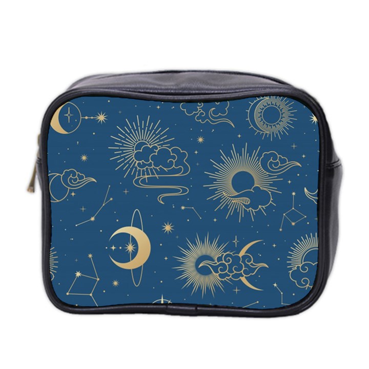 Seamless-galaxy-pattern Mini Toiletries Bag (Two Sides)