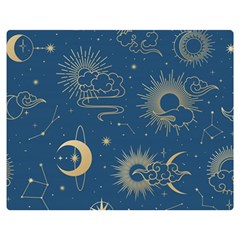 Seamless-galaxy-pattern Two Sides Premium Plush Fleece Blanket (medium) by uniart180623