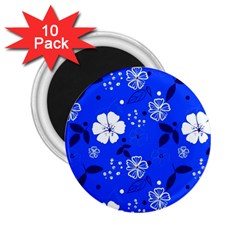 Blooming-seamless-pattern-blue-colors 2 25  Magnets (10 Pack)  by uniart180623