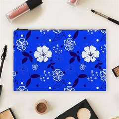 Blooming-seamless-pattern-blue-colors Cosmetic Bag (large) by uniart180623