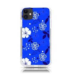 Blooming-seamless-pattern-blue-colors Iphone 11 Tpu Uv Print Case by uniart180623