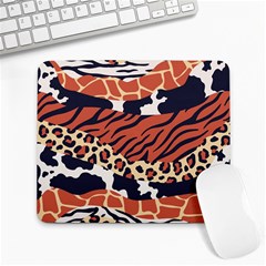 Mixed-animal-skin-print-safari-textures-mix-leopard-zebra-tiger-skins-patterns-luxury-animals-textur Large Mousepad by uniart180623