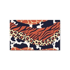 Mixed-animal-skin-print-safari-textures-mix-leopard-zebra-tiger-skins-patterns-luxury-animals-textur Sticker (rectangular) by uniart180623