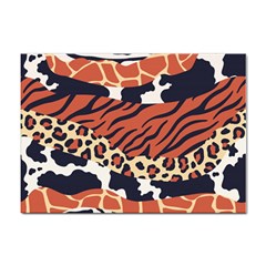 Mixed-animal-skin-print-safari-textures-mix-leopard-zebra-tiger-skins-patterns-luxury-animals-textur Sticker A4 (100 Pack) by uniart180623