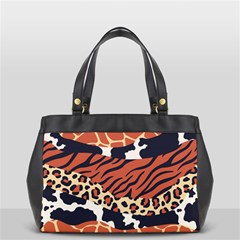 Mixed-animal-skin-print-safari-textures-mix-leopard-zebra-tiger-skins-patterns-luxury-animals-textur Oversize Office Handbag by uniart180623