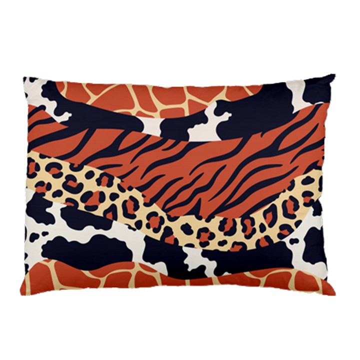 Mixed-animal-skin-print-safari-textures-mix-leopard-zebra-tiger-skins-patterns-luxury-animals-textur Pillow Case (Two Sides)