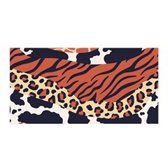 Mixed-animal-skin-print-safari-textures-mix-leopard-zebra-tiger-skins-patterns-luxury-animals-textur Satin Wrap 35  X 70  by uniart180623