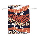 Mixed-animal-skin-print-safari-textures-mix-leopard-zebra-tiger-skins-patterns-luxury-animals-textur Lightweight Drawstring Pouch (XL) Front