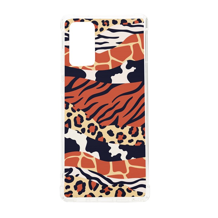 Mixed-animal-skin-print-safari-textures-mix-leopard-zebra-tiger-skins-patterns-luxury-animals-textur Samsung Galaxy Note 20 TPU UV Case