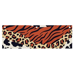 Mixed-animal-skin-print-safari-textures-mix-leopard-zebra-tiger-skins-patterns-luxury-animals-textur Banner And Sign 6  X 2  by uniart180623