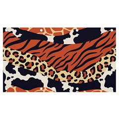 Mixed-animal-skin-print-safari-textures-mix-leopard-zebra-tiger-skins-patterns-luxury-animals-textur Banner And Sign 7  X 4  by uniart180623