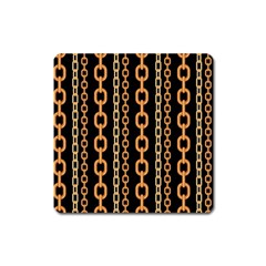 Gold-chain-jewelry-seamless-pattern Square Magnet by uniart180623