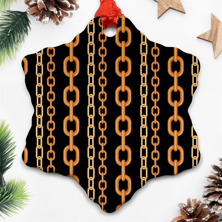 Gold-chain-jewelry-seamless-pattern Ornament (Snowflake)