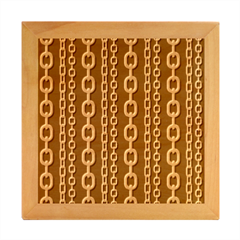 Gold-chain-jewelry-seamless-pattern Wood Photo Frame Cube by uniart180623