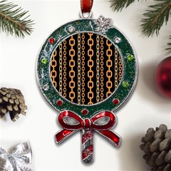 Gold-chain-jewelry-seamless-pattern Metal X mas Lollipop With Crystal Ornament by uniart180623