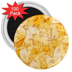 Cheese-slices-seamless-pattern-cartoon-style 3  Magnets (100 Pack) by uniart180623