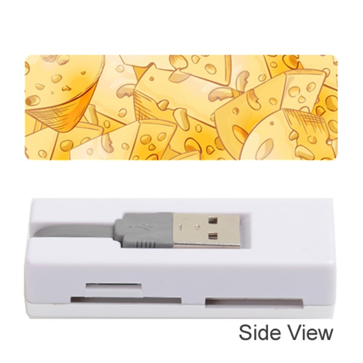 Cheese-slices-seamless-pattern-cartoon-style Memory Card Reader (Stick)