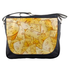 Cheese-slices-seamless-pattern-cartoon-style Messenger Bag by uniart180623