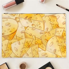 Cheese-slices-seamless-pattern-cartoon-style Cosmetic Bag (xxl) by uniart180623