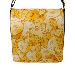 Cheese-slices-seamless-pattern-cartoon-style Flap Closure Messenger Bag (l) by uniart180623