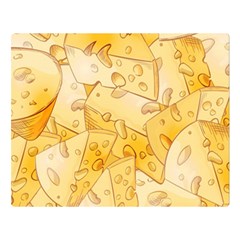 Cheese-slices-seamless-pattern-cartoon-style Two Sides Premium Plush Fleece Blanket (large) by uniart180623