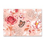 Beautiful-seamless-spring-pattern-with-roses-peony-orchid-succulents Sticker A4 (10 pack) Front