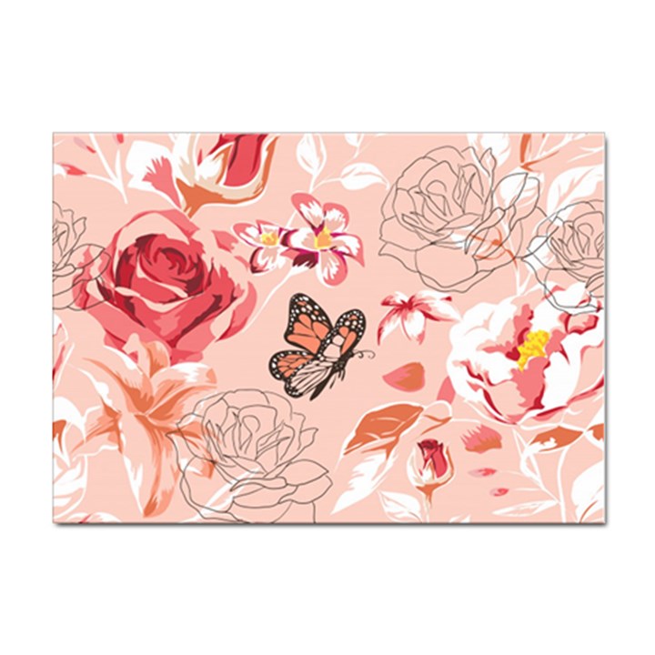 Beautiful-seamless-spring-pattern-with-roses-peony-orchid-succulents Sticker A4 (10 pack)