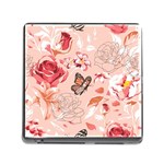 Beautiful-seamless-spring-pattern-with-roses-peony-orchid-succulents Memory Card Reader (Square 5 Slot) Front