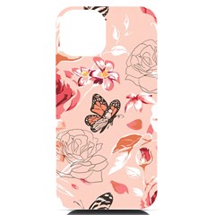 Beautiful-seamless-spring-pattern-with-roses-peony-orchid-succulents Iphone 14 Black Uv Print Case