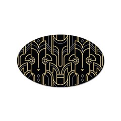 Art-deco-geometric-abstract-pattern-vector Sticker Oval (10 Pack) by uniart180623