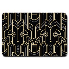 Art-deco-geometric-abstract-pattern-vector Large Doormat by uniart180623