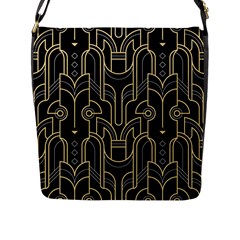 Art-deco-geometric-abstract-pattern-vector Flap Closure Messenger Bag (l) by uniart180623