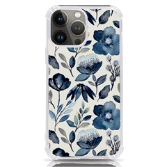 Indigo-watercolor-floral-seamless-pattern Iphone 13 Pro Max Tpu Uv Print Case by uniart180623