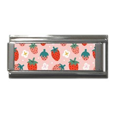 Strawberry-seamless-pattern Superlink Italian Charm (9mm) by uniart180623