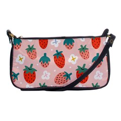 Strawberry-seamless-pattern Shoulder Clutch Bag by uniart180623