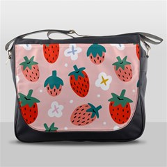 Strawberry-seamless-pattern Messenger Bag by uniart180623