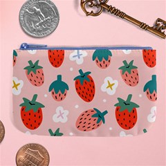 Strawberry-seamless-pattern Large Coin Purse