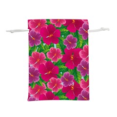 Background-cute-flowers-fuchsia-with-leaves Lightweight Drawstring Pouch (s) by uniart180623