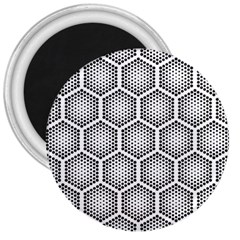 Halftone-tech-hexagons-seamless-pattern 3  Magnets by uniart180623