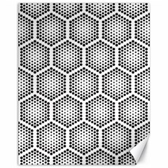 Halftone-tech-hexagons-seamless-pattern Canvas 11  X 14  by uniart180623