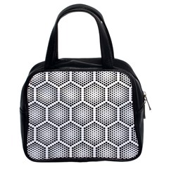 Halftone-tech-hexagons-seamless-pattern Classic Handbag (two Sides) by uniart180623