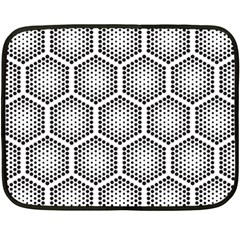 Halftone-tech-hexagons-seamless-pattern Fleece Blanket (mini) by uniart180623