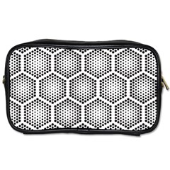 Halftone-tech-hexagons-seamless-pattern Toiletries Bag (two Sides) by uniart180623