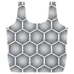 Halftone-tech-hexagons-seamless-pattern Full Print Recycle Bag (xl) by uniart180623