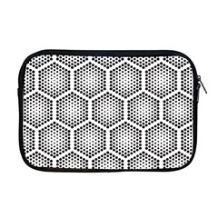 Halftone-tech-hexagons-seamless-pattern Apple Macbook Pro 17  Zipper Case by uniart180623