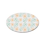 Hand-drawn-cute-flowers-with-leaves-pattern Sticker Oval (100 pack) Front