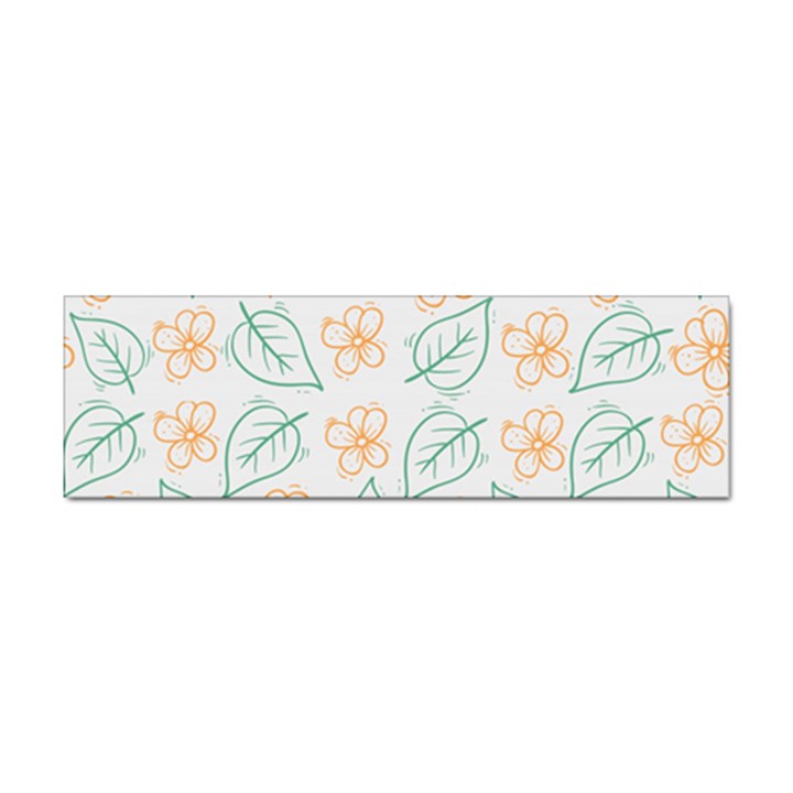 Hand-drawn-cute-flowers-with-leaves-pattern Sticker Bumper (100 pack)