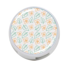 Hand-drawn-cute-flowers-with-leaves-pattern 4-port Usb Hub (two Sides) by uniart180623