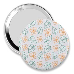 Hand-drawn-cute-flowers-with-leaves-pattern 3  Handbag Mirrors by uniart180623